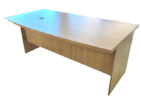 Bow Shaped Desk 1800 x 900mm 6 Drawer - Melamine