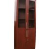 Glass Wall Unit - 5 Tier - 4 Door - Melamine - Thumbnail Image 1