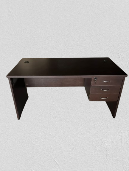 1500 x 800 - 3 Drawer Desk - Melamine - Image 9