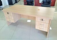 Bowshaped 1800 6 Drawer Desk
