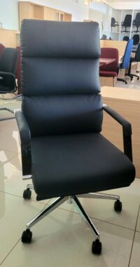 Polo High back swivel & tilt chair chair with A grade Super Cushion Back & Seat A grade PU Leatherette -Black