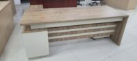 Vantage 2m Exec L Desk with 3 Drawers on Front Desk + 2 Door Lockable Filing Cupboard on L Extension - Melamine
