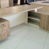 Vantage 2m Exec L Desk with 3 Drawers on Front Desk + 2 Door Lockable Filing Cupboard on L Extension - Melamine - Thumbnail Image 3